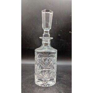 Towle Vintage 24% Lead Clear Crystal Bar Decanter Stopper Made in Poland 10.5"